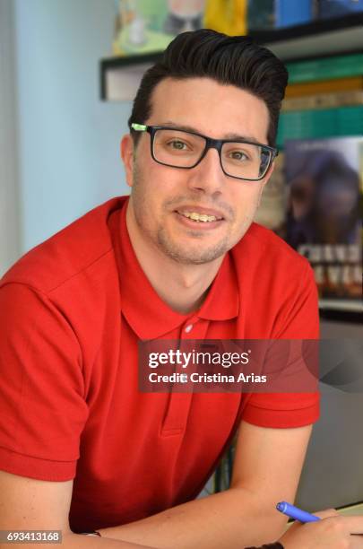 The writer Jose A.Gomez Iglesias ´Defreds ´attends the Book Fair 2017 at El Retiro Park on June 3, 2017 in Madrid, Spain.