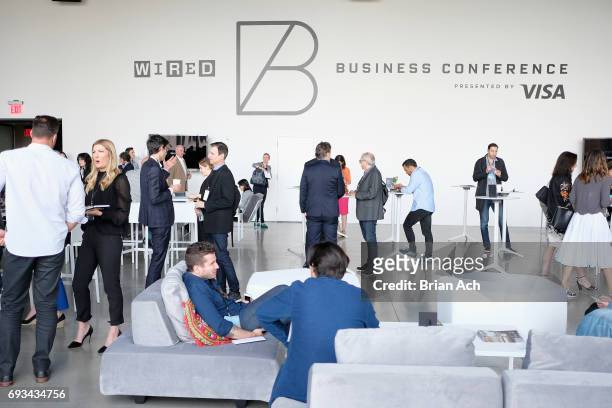 Guests attend the WIRED Business Conference Presented By Visa At Spring Studios In New York City on June 7, 2017 in New York City.
