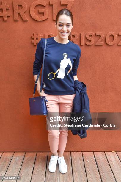 Singer Sofia Essaidi attends the 2017 French Tennis Open_Day Eleven at Roland Garros on June 7, 2017 in Paris, France.