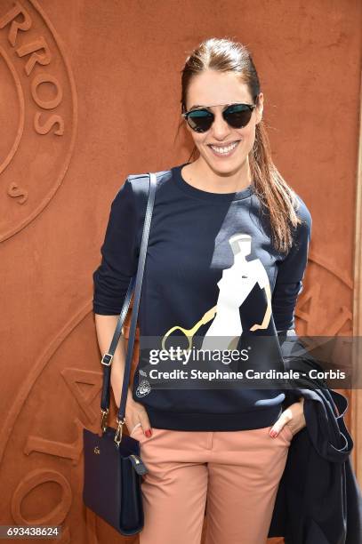 Singer Sofia Essaidi attends the 2017 French Tennis Open_Day Eleven at Roland Garros on June 7, 2017 in Paris, France.