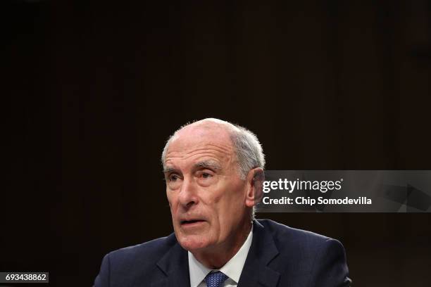Director of National Intelligence Daniel Coats testifies before the Senate Intelligence Committee in the Hart Senate Office Building on Capitol Hill...