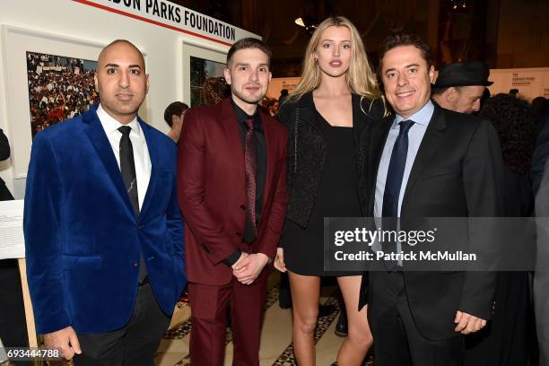 Neal Batra, Alex Soros, Sophie Longford and Justin Etzin attend the Gordon Parks Foundation Awards Dinner & Auction at Cipriani 42nd Street on June...