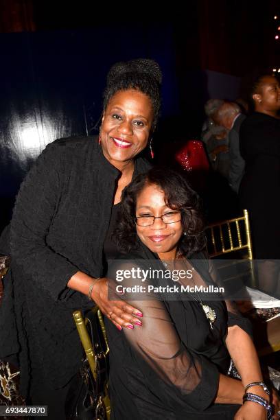 Robin Hickman and Qubilah Shabazz attend the Gordon Parks Foundation Awards Dinner & Auction at Cipriani 42nd Street on June 6, 2017 in New York City.