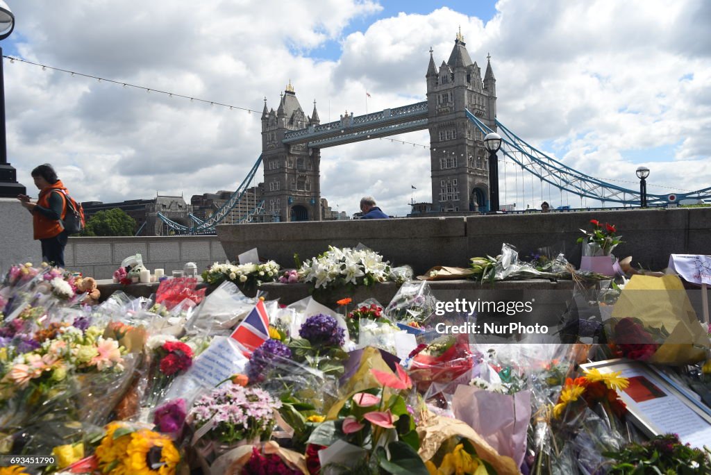 Floral tributes at City Hall, London