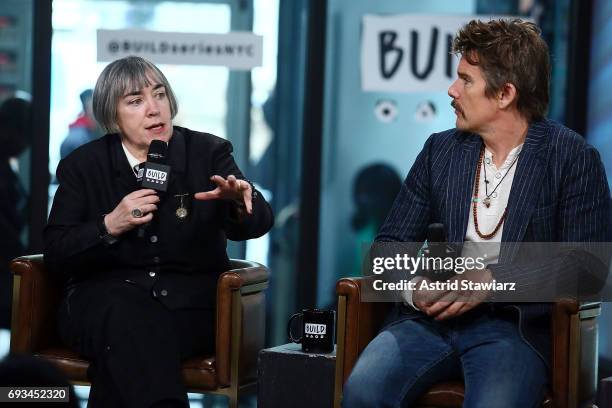 Director Aisling Walsh and actor Ethan Hawke discuss "Maudie" at Build Studio on June 7, 2017 in New York City.