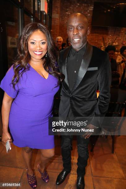 Angela Kissane and Michael K Williams attend 2017 Moving Mountains Award Presentation on June 6, 2017 in New York City.