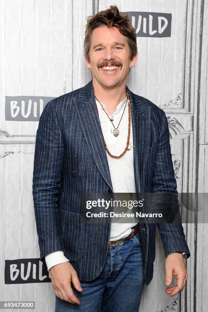 Actor Ethan Hawke attends Build to discuss 'Maudie' at Build Studio on June 7, 2017 in New York City.