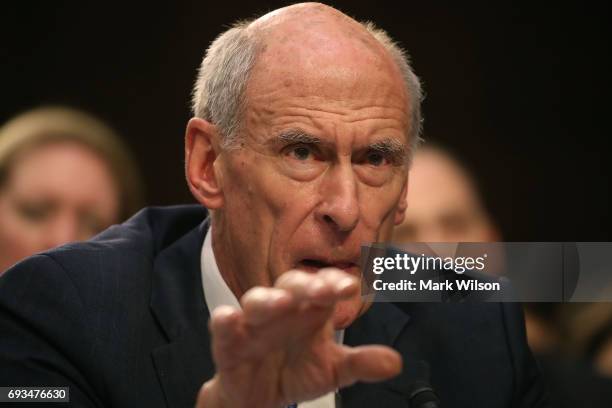 Director of National Intelligence Dan Coats testifies during a Senate Intelligence Committee hearing in the Hart Senate Office Building on Capitol...