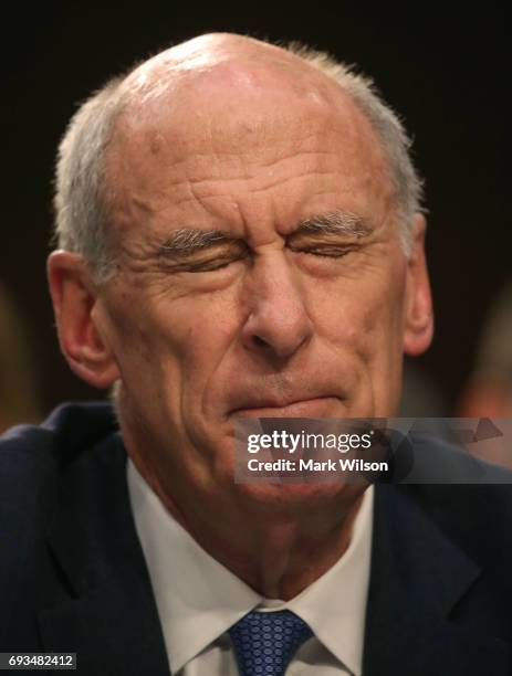 Director of National Intelligence Dan Coats testifies during a Senate Intelligence Committee hearing in the Hart Senate Office Building on Capitol...