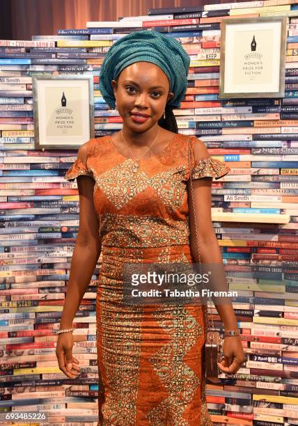 Author Ayobami Adebayo, shortlisted for the 2017 Baileys Women's Prize for Fiction for "Stay With Me", in front of the Women's Prize Library, ahead...