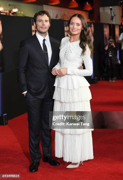 Sam Claflin and Laura Haddock attend the World Premiere of "My Cousin Rachel" at Picturehouse Central on June 7, 2017 in London, England.