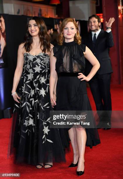 Rachel Weisz, Holliday Grainger and Sam Claflin attend the World Premiere of "My Cousin Rachel" at Picturehouse Central on June 7, 2017 in London,...