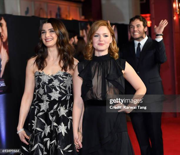 Rachel Weisz, Holliday Grainger and Sam Claflin attend the World Premiere of "My Cousin Rachel" at Picturehouse Central on June 7, 2017 in London,...