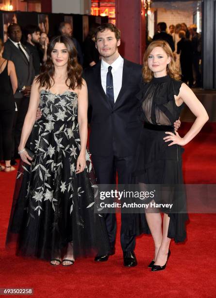 Actors Rachel Weisz, Sam Claflin and Holliday Grainger attend the World Premiere of "My Cousin Rachel" at Picturehouse Central on June 7, 2017 in...