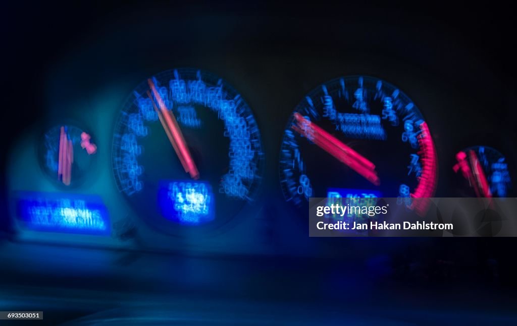 Speedy driving at night
