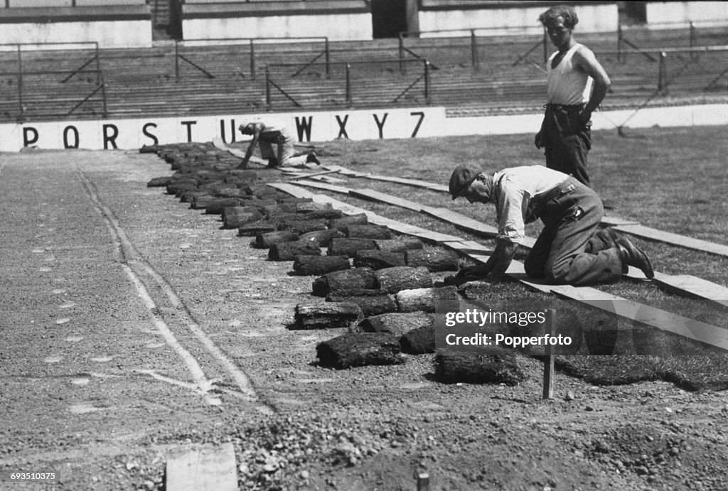 Laying Turf At White Hart Lane