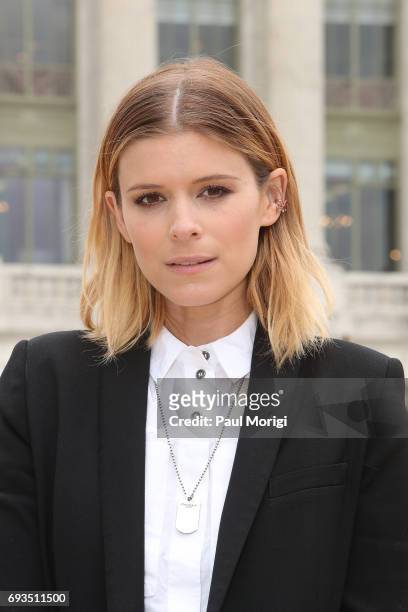 Kate Mara joins The Humane Society of the United States' rally at USDA on June 7, 2017 in Washington, DC. Advocates rallied to urge USDA to restore...