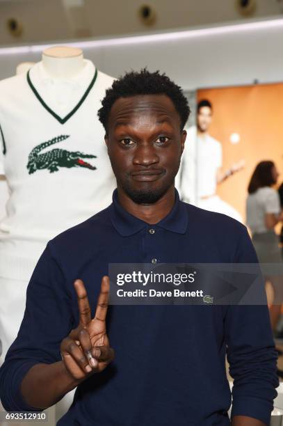 Arnold Oceng attends the Lacoste VIP Exhibition Launch Westfield London at Westfield London on June 7, 2017 in London, England.