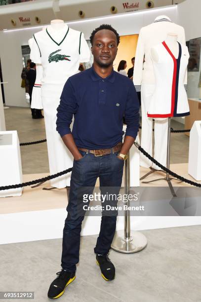 Arnold Oceng attends the Lacoste VIP Exhibition Launch Westfield London at Westfield London on June 7, 2017 in London, England.