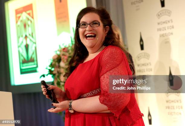 Author Naomi Alderman wins the 2017 Baileys Womens Prize for Fiction for her novel "The Power" at the Royal Festival Hall on June 7, 2017 in...