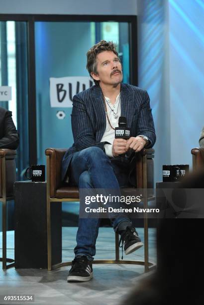 Actor Ethan Hawke attends Build to discuss 'Maudie' at Build Studio on June 7, 2017 in New York City.