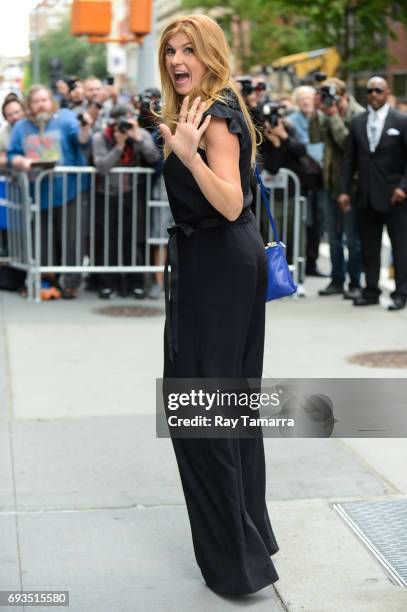 Actress Connie Britton enters the "AOL Build" taping at the AOL Studios on June 07, 2017 in New York City.