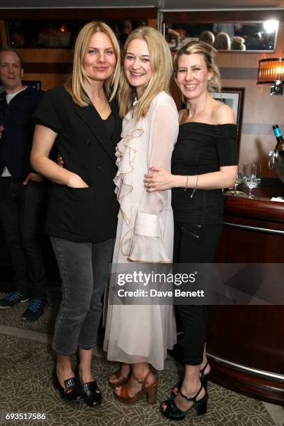 Danielle Radojcin, Emily Crossley and Sara Parker Bowles attend the launch of new book "Uncle Dysfunctional" by AA Gill hosted by Esquire...