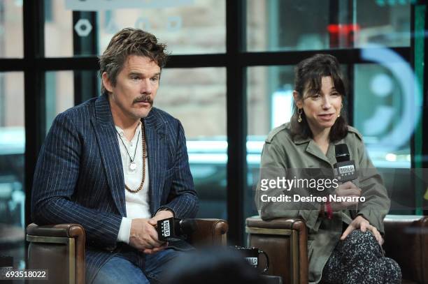 Actors Ethan Hawke and Sally Hawkins attend Build to discuss 'Maudie' at Build Studio on June 7, 2017 in New York City.