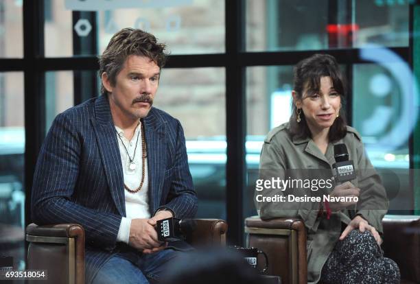 Actors Ethan Hawke and Sally Hawkins attend Build to discuss 'Maudie' at Build Studio on June 7, 2017 in New York City.
