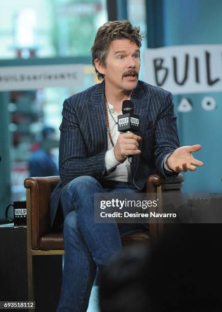 Actor Ethan Hawke attends Build to discuss 'Maudie' at Build Studio on June 7, 2017 in New York City.