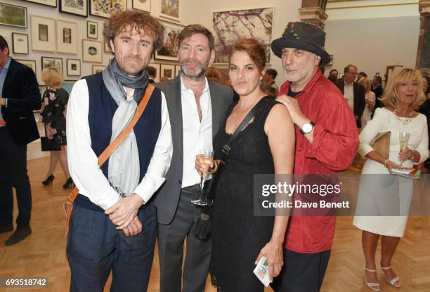 Thomas Heatherwick, Mat Collishaw, Tracey Emin and Ron Arad attend the Royal Academy Of Arts Summer Exhibition preview party at Royal Academy of Arts...