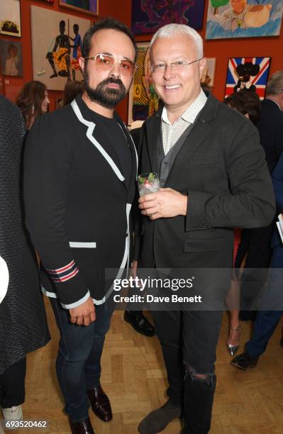 Evgeny Lebedev and Alexander Lebedev attend the Royal Academy Of Arts Summer Exhibition preview party at Royal Academy of Arts on June 7, 2017 in...