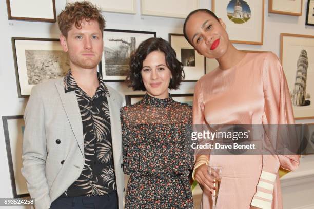 Kyle Soller, Phoebe Fox and Zawe Ashton attend the Royal Academy Of Arts Summer Exhibition preview party at Royal Academy of Arts on June 7, 2017 in...
