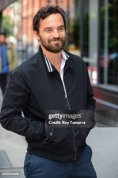 Actor Jake Johnson enters the "AOL Build" taping at the AOL Studios on June 07, 2017 in New York City.