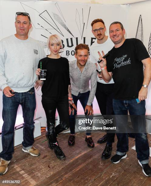 Inkie, Rose Harley, Joe Tivey,Robin Mackney and Mr Cenz attend The Bulleit Woody at London Food Month's Night Market with The London Evening Standard...