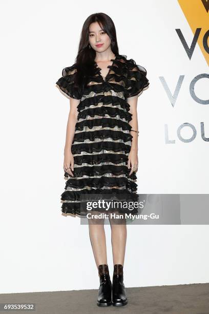 South Korean actress Han Hyo-Joo attends the photocall for Volez, Voguez, Voyagez - Louis Vuitton Exhibition at DDP on June 7, 2017 in Seoul, South...