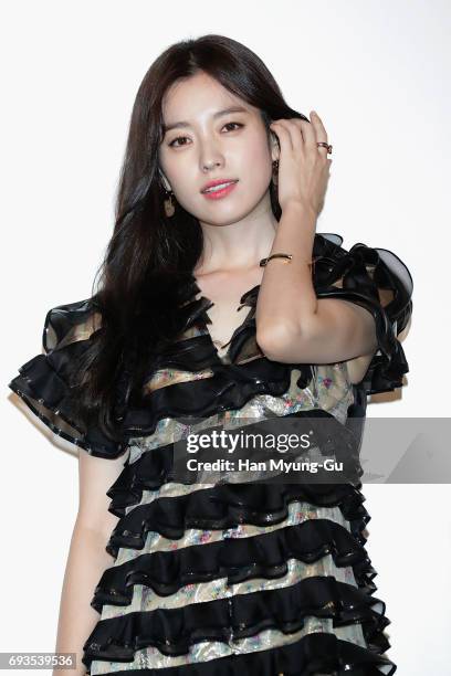 South Korean actress Han Hyo-Joo attends the photocall for Volez, Voguez, Voyagez - Louis Vuitton Exhibition at DDP on June 7, 2017 in Seoul, South...