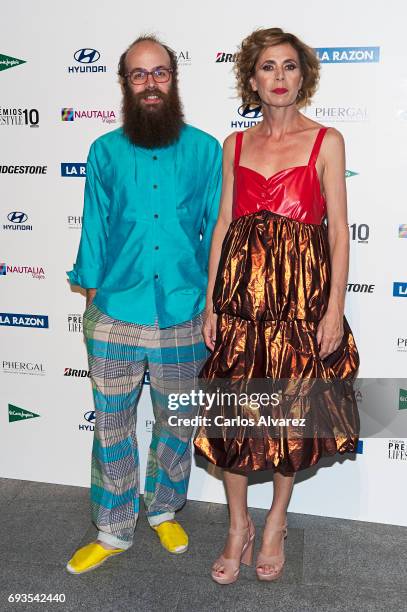 Tristan Ramirez and Agatha Ruiz de la Prada attend the 'Lifestyle' award 2017 at the Casa Encendida Cultural Center on June 7, 2017 in Madrid, Spain.