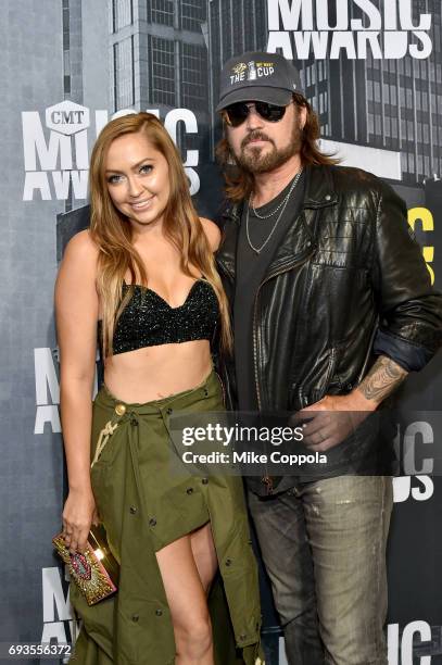 Brandi Glenn Cyrus and Billy Ray Cyrus attend the 2017 CMT Music Awards at the Music City Center on June 7, 2017 in Nashville, Tennessee.