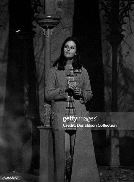 Singer Claudine Longet performs on "This Is Tom Jones" TV show in circa 1970 in Los Angeles, California .