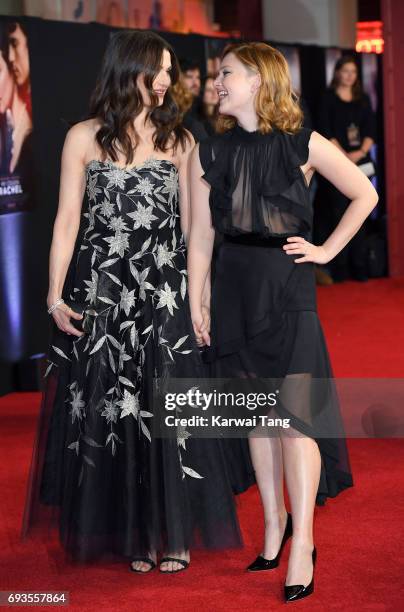 Rachel Weisz and Holliday Grainger attend the World Premiere of "My Cousin Rachel" at Picturehouse Central on June 7, 2017 in London, England.