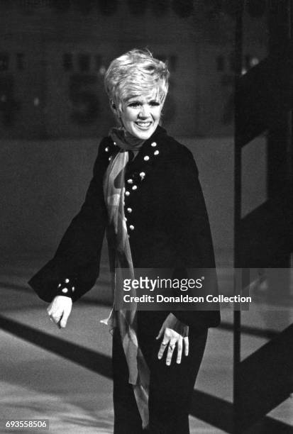 Connie Stevens performs on "This Is Tom Jones" TV show in circa 1970 in Los Angeles, California .