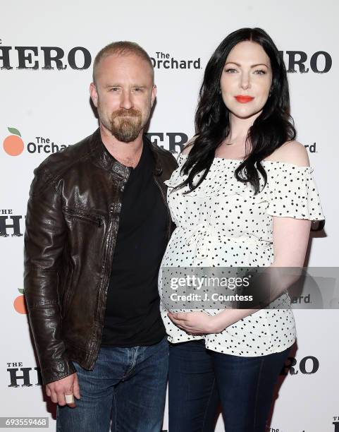 Actors Ben Foster and Laura Prepon attend "The Hero" New York Premiere at the Whitby Hotel on June 7, 2017 in New York City.