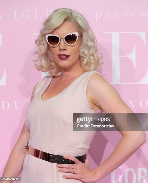 Carolina Bang attends the 'Pieles' premiere pink carpet at Capitol cinema on June 7, 2017 in Madrid, Spain.