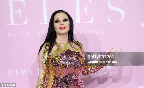 Alaska attends the 'Pieles' premiere pink carpet at Capitol cinema on June 7, 2017 in Madrid, Spain.