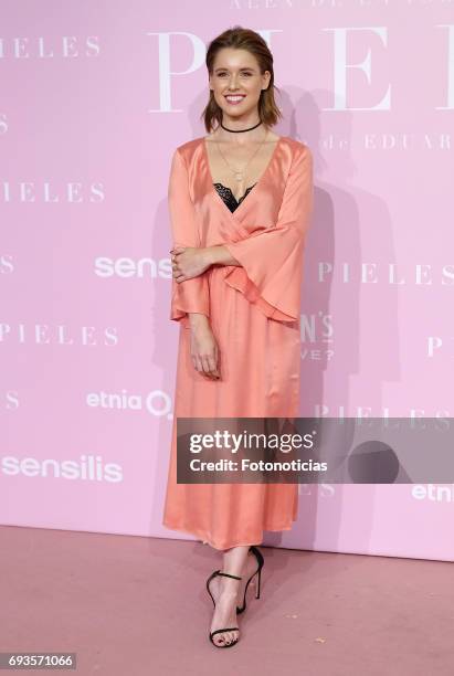 Manuela Velles attends the 'Pieles' premiere pink carpet at Capitol cinema on June 7, 2017 in Madrid, Spain.