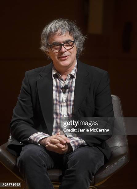 Director Miguel Arteta attends the TimesTalks: The Allegory Of "Beatriz At Dinner" at New School's Tischman Auditorium on June 7, 2017 in New York...