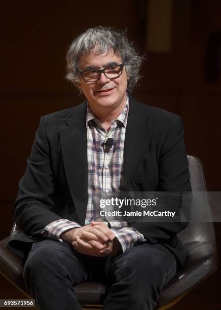 Director Miguel Arteta attends the TimesTalks: The Allegory Of "Beatriz At Dinner" at New School's Tischman Auditorium on June 7, 2017 in New York...