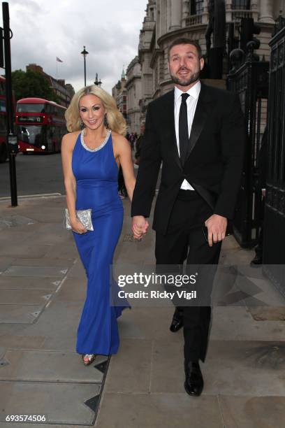 Kristina Rihanoff and Ben Cohen attend Together for Short Lives Midsummer Ball at Banqueting House on June 7, 2017 in London, England.