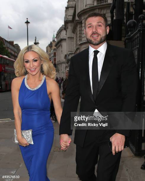 Kristina Rihanoff and Ben Cohen attend Together for Short Lives Midsummer Ball at Banqueting House on June 7, 2017 in London, England.